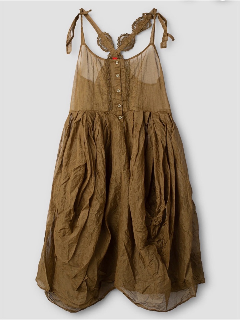 Ewa i Walla Libby Cotton Organza Apron Overdress 55882 NWT